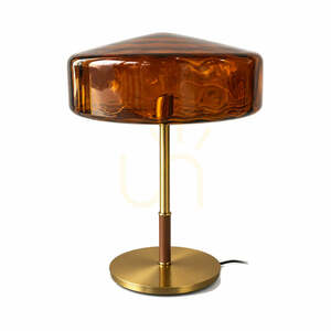 BAZAR BIZAR Brown Glass Metal Table Lamp 56 cm small 1