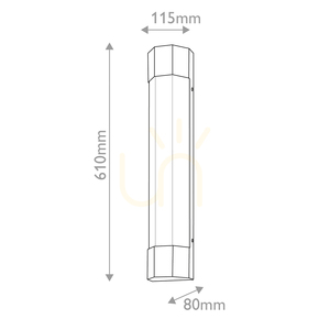Large LED wall lamp Facet 61 cm - Matte black Quintiesse small 7
