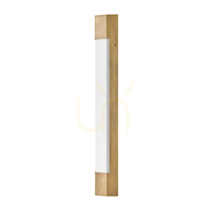 Large LED wall lamp Facet 61 cm - Classic brass Quintiesse small 1