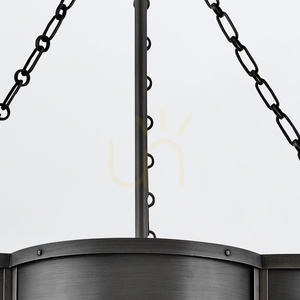 Chance pendant light Quintiesse 3 x E27, blackened brass, opal glass small 2