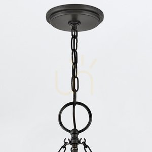 Chance pendant light Quintiesse 3 x E27, blackened brass, opal glass small 3