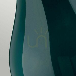 Havering table lamp - turquoise ceramic, ivory shade Quintiesse small 5
