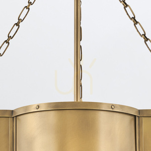 Chance pendant light Quintiesse 3 x E27, heritage brass, opal glass small 2