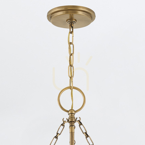 Chance pendant light Quintiesse 3 x E27, heritage brass, opal glass small 4