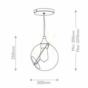 Small Skye pendant lamp 20 cm - classic brass Quintiesse small 4