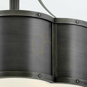 Chance semi-flush ceiling light Quintiesse 3 x E27, Ø 45.7 cm, blackened brass, opal glass small 4