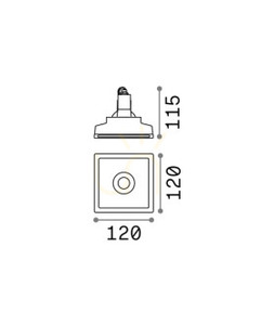 Recessed Luminaire Ideallux Zephyr 150284 White Gypsum GU10 12 cm small 2