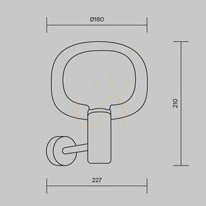 Gold-finish glass wall light Vision E14 MOD411WL-01G Maytoni small 11