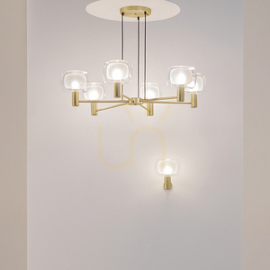 Gold-finish glass wall light Vision E14 MOD411WL-01G Maytoni small 2