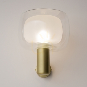 Gold-finish glass wall light Vision E14 MOD411WL-01G Maytoni small 3
