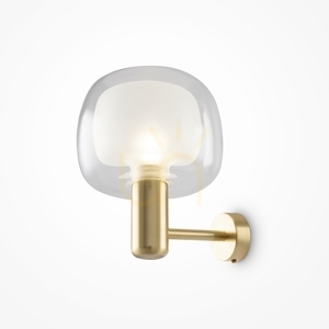 Gold-finish glass wall light Vision E14 MOD411WL-01G Maytoni small 0