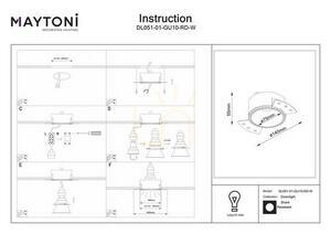 SHARE recessed luminaire DL051-01-GU10-RD-W Maytoni small 5