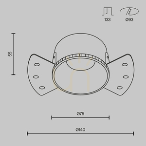 SHARE recessed luminaire DL051-01-GU10-RD-W Maytoni small 6