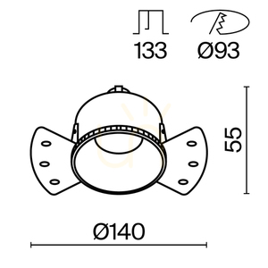 SHARE recessed luminaire DL051-01-GU10-RD-W Maytoni small 8