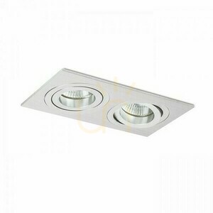 PASADENA GU10 SQ II Recessed Downlight 2xGU10 Brushed Aluminium 230 V small 4