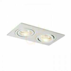 PASADENA GU10 SQ II Recessed Downlight 2xGU10 Brushed Aluminium 230 V small 5