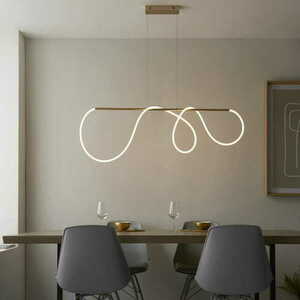 Endon Attalea Brass White LED Pendant Light 97629 small 2