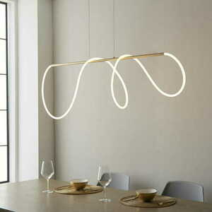 Endon Attalea Brass White LED Pendant Light 97629 small 3