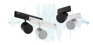 Black Bluetooth 5.4 speaker for 48V magnetic rail small 5