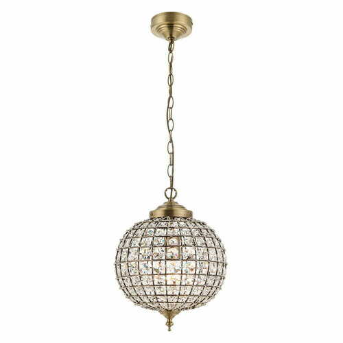 Check Endon Tanaro Brass Glass Pendant Light 30cm E27