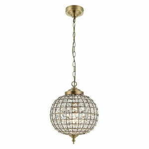 Endon Tanaro Brass Glass Pendant Light 30cm E27 small 0