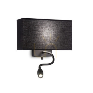 Wall Light Ideallux HOTEL AP2 All Black 215709 small 0