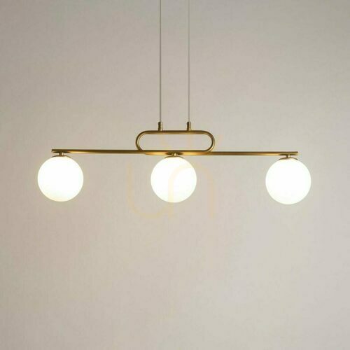 Check Pendant Light Sigma Tes 3 Gold White Glass G9 33633