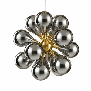 Pendant Light BAZAR BIZAR Smoky Brown Glass Metal 55x160 cm small 1