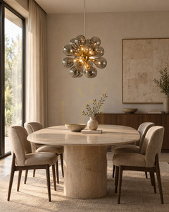 Pendant Light BAZAR BIZAR Smoky Brown Glass Metal 55x160 cm small 3