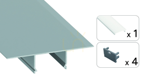 TEKKNI NORGE Set, Silver, Frosted Shade, 3 m small 1