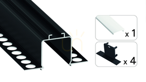 TEKKNI ODIS Set, Black, Frosted Shade, 2 m small 1
