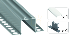 TEKKNI ODIS Set, Silver, Frosted Shade, 2 m small 1