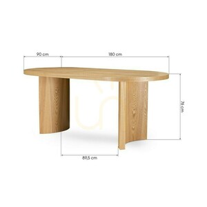 LILLAM 180 cm Oval Dining Table, Made of Ash Wood, by Nova Nook 7 LILLAM 180 cm Oval Dining Table, Made of Ash Wood, by Nova Nook small 7