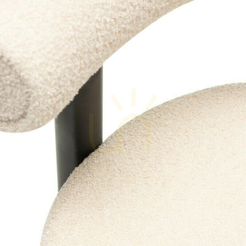 View Set of 2 PERER bar stools, beige with black legs, made of bouclé fabric; minimum order quantity – 2 pieces, Nova Nook Set of 2 PERER bar stools, beige with black legs, made of bouclé fabric; minimum order quantity – 2 pieces, Nova Nook