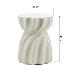 LOOM Side Table, 35 cm, Gray-Beige, Glossy, Nova Nook 6 LOOM Side Table, 35 cm, Gray-Beige, Glossy, Nova Nook small 6