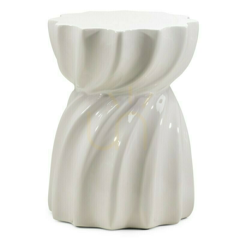 Check LOOM Side Table, 35 cm, Gray-Beige, Glossy, Nova Nook LOOM Side Table, 35 cm, Gray-Beige, Glossy, Nova Nook