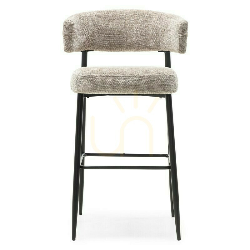 Show Set of 2 OSARIO bar stools in beige with black legs; minimum order quantity: 2 pieces – Nova Nook Set of 2 OSARIO bar stools in beige with black legs; minimum order quantity: 2 pieces – Nova Nook