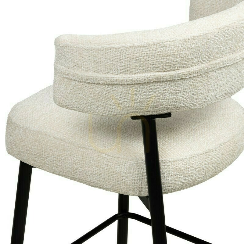 Preview Set of 2 OSARIO bar stools in cream with black legs; minimum order quantity – 2 pieces Nova Nook Set of 2 OSARIO bar stools in cream with black legs; minimum order quantity – 2 pieces Nova Nook