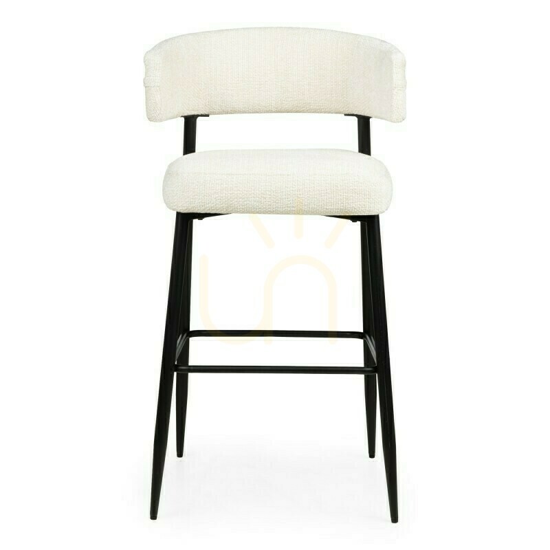 Display Set of 2 OSARIO bar stools in cream with black legs; minimum order quantity – 2 pieces Nova Nook Set of 2 OSARIO bar stools in cream with black legs; minimum order quantity – 2 pieces Nova Nook