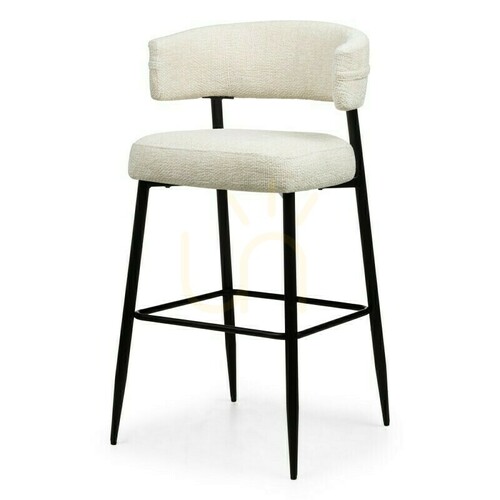Check Set of 2 OSARIO bar stools in cream with black legs; minimum order quantity – 2 pieces Nova Nook