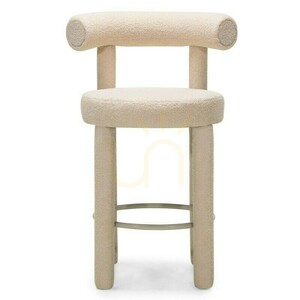 Set of 2 PERRIER 2.0 bar stools, beige, made of bouclé fabric, minimum order quantity – 2 pieces, Nova Nook small 4