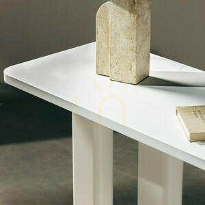 RICHI 120 cm Desk/Console, White, with Nova Nook Curves small 4