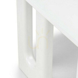 RICHI 120 cm Desk/Console, White, with Nova Nook Curves small 5