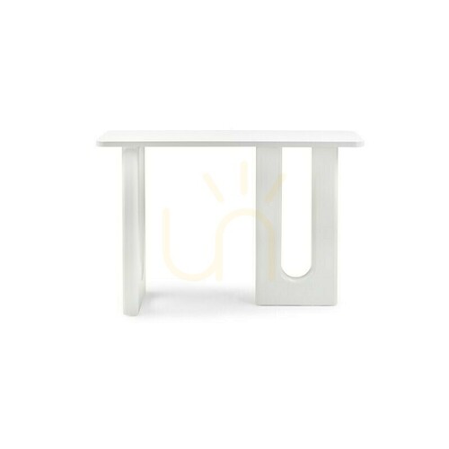Check RICHI 120 cm Desk/Console, White, with Nova Nook Curves
