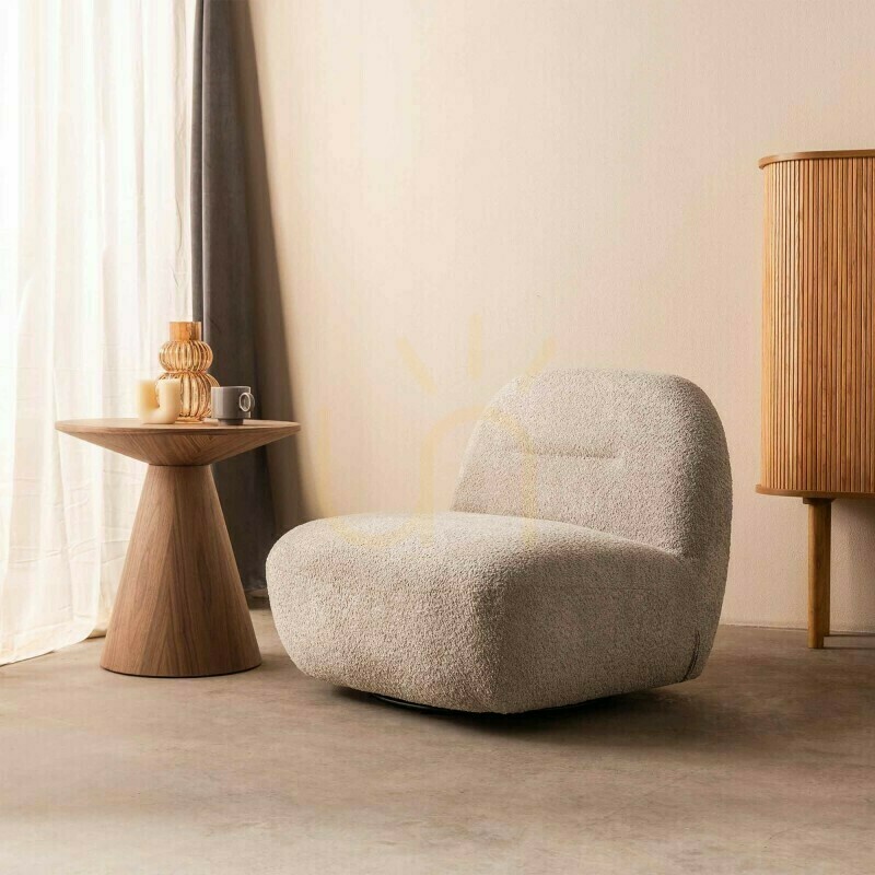 Preview MOOM Armchair with Swivel Base, Gray-Beige Nova Nook MOOM Armchair with Swivel Base, Gray-Beige Nova Nook