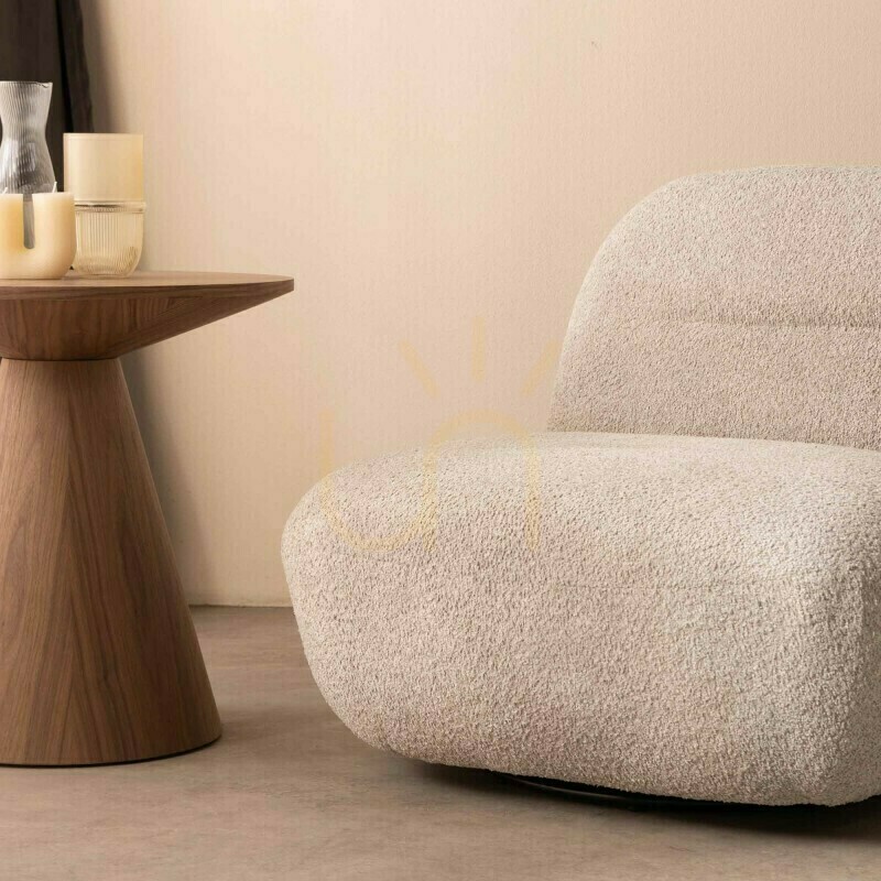 Check MOOM Armchair with Swivel Base, Gray-Beige Nova Nook MOOM Armchair with Swivel Base, Gray-Beige Nova Nook