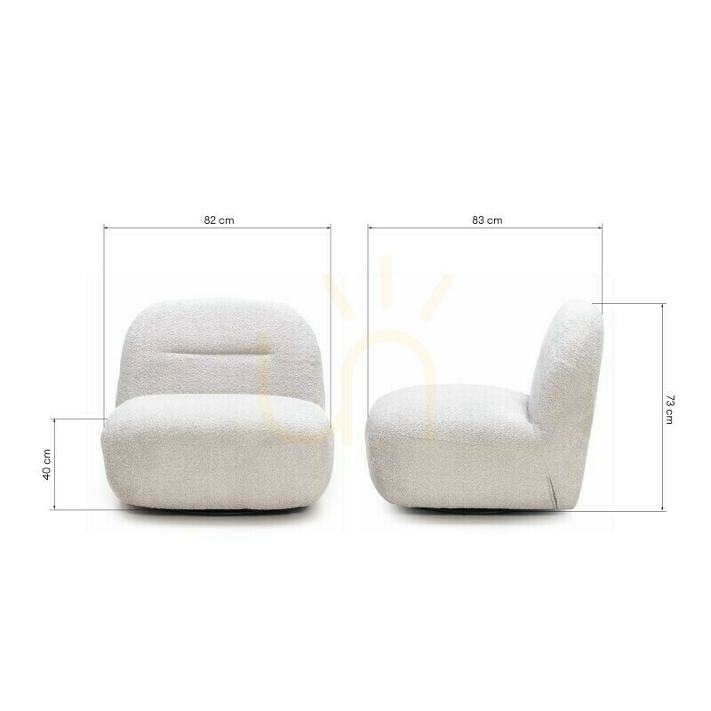 Display MOOM Armchair with Swivel Base, Gray-Beige Nova Nook MOOM Armchair with Swivel Base, Gray-Beige Nova Nook