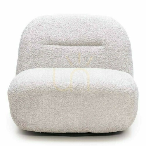 Check MOOM Armchair with Swivel Base, Gray-Beige Nova Nook