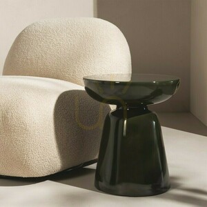 OGAN Side Table, 40 cm, Olive Green, Glossy, Nova Nook small 2