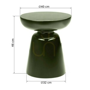 OGAN Side Table, 40 cm, Olive Green, Glossy, Nova Nook small 6